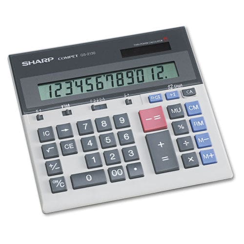 Sharp Qs-2130 Compact Desktop Calculator 12-digit Lcd - Technology - Sharp®