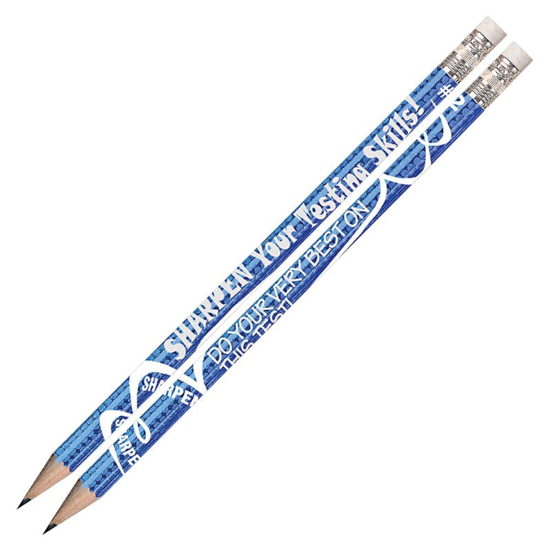 Sharpen Your Testing Skills 12Pk Pencils Pre Sharpened (Pack of 12) - Pencils & Accessories - Musgrave Pencil Co Inc