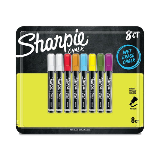 Sharpie - Chalk Marker Medium Assorted Colors - 8 Count - Drawing & Coloring - Sharpie