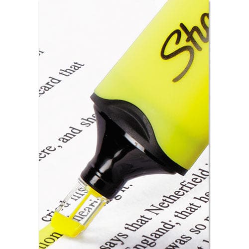 Sharpie Clearview Tank-style Highlighter Fluorescent Yellow Ink Chisel Tip Yellow/black/clear Barrel Dozen - School Supplies - Sharpie®