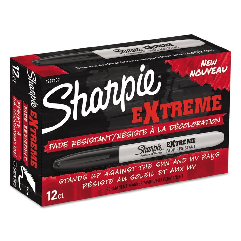 Sharpie - Extreme Marker Fine Point Black - Dozen - Pens Pencils & Markers - Sharpie