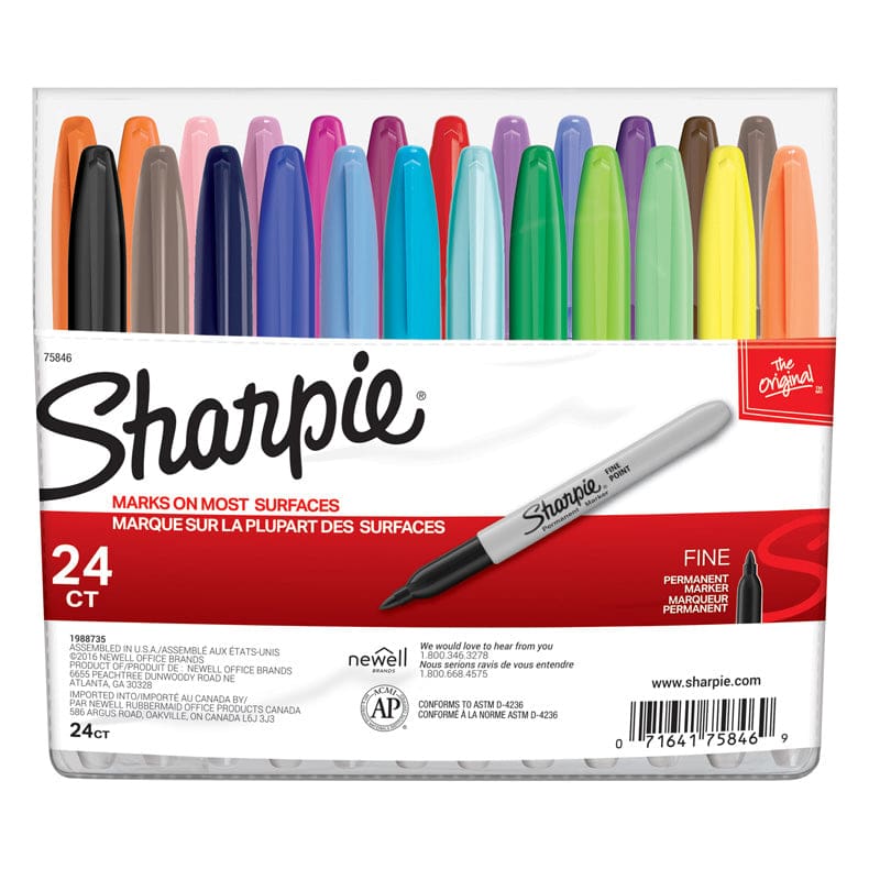 Sharpie Fine Felt Point 24 Color Set Markers - Markers - Sanford/sharpie