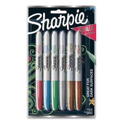 Sharpie Metallic Fine Point Permanent Markers Fine Bullet Tip Blue-green-red 6/pack - School Supplies - Sharpie®