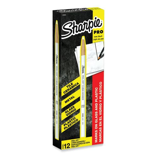 Sharpie Peel-off China Markers White Dozen - Industrial - Sharpie®
