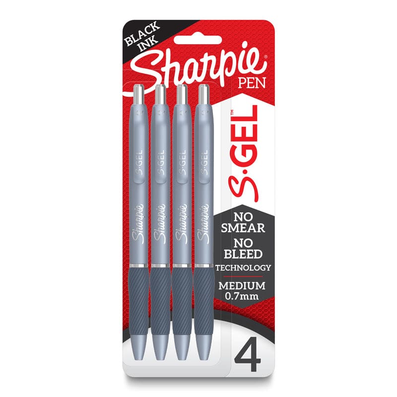 Sharpie S-Gel Blue Barrel Blk 4Ct (Pack of 6) - Pens - Sanford L.p.
