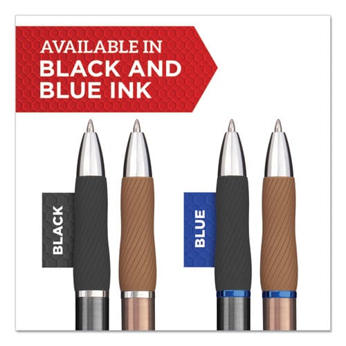 Sharpie S-Gel S-gel Premium Metal Barrel Gel Pen Retractable Medium 0.7 Mm Black Ink Blue Barrel 4/pack - School Supplies - Sharpie® S-Gel™