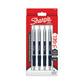 Sharpie S-Gel S-gel Premium Metal Barrel Gel Pen Retractable Medium 0.7 Mm Black Ink Blue Barrel 4/pack - School Supplies - Sharpie® S-Gel™