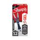 Sharpie S-Gel S-gel Premium Metal Barrel Gel Pen Retractable Medium 0.7 Mm Black Ink Midnight Blue Barrel Dozen - School Supplies - Sharpie®