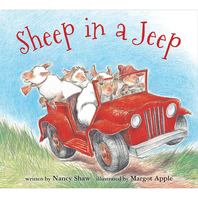 Sheep In A Jeep Board Book (Pack of 6) - Classroom Favorites - Harper Collins Publishers