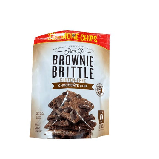 Sheila G's Sheila G's Brownie Brittle Gluten Free Chocolate Chip Cookie Snack Thins, 4.5oz Bag