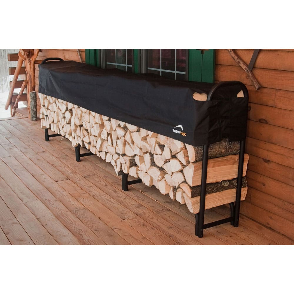 ShelterLogic 12’ Heavy Duty Firewood Rack with Cover - ShelterLogic
