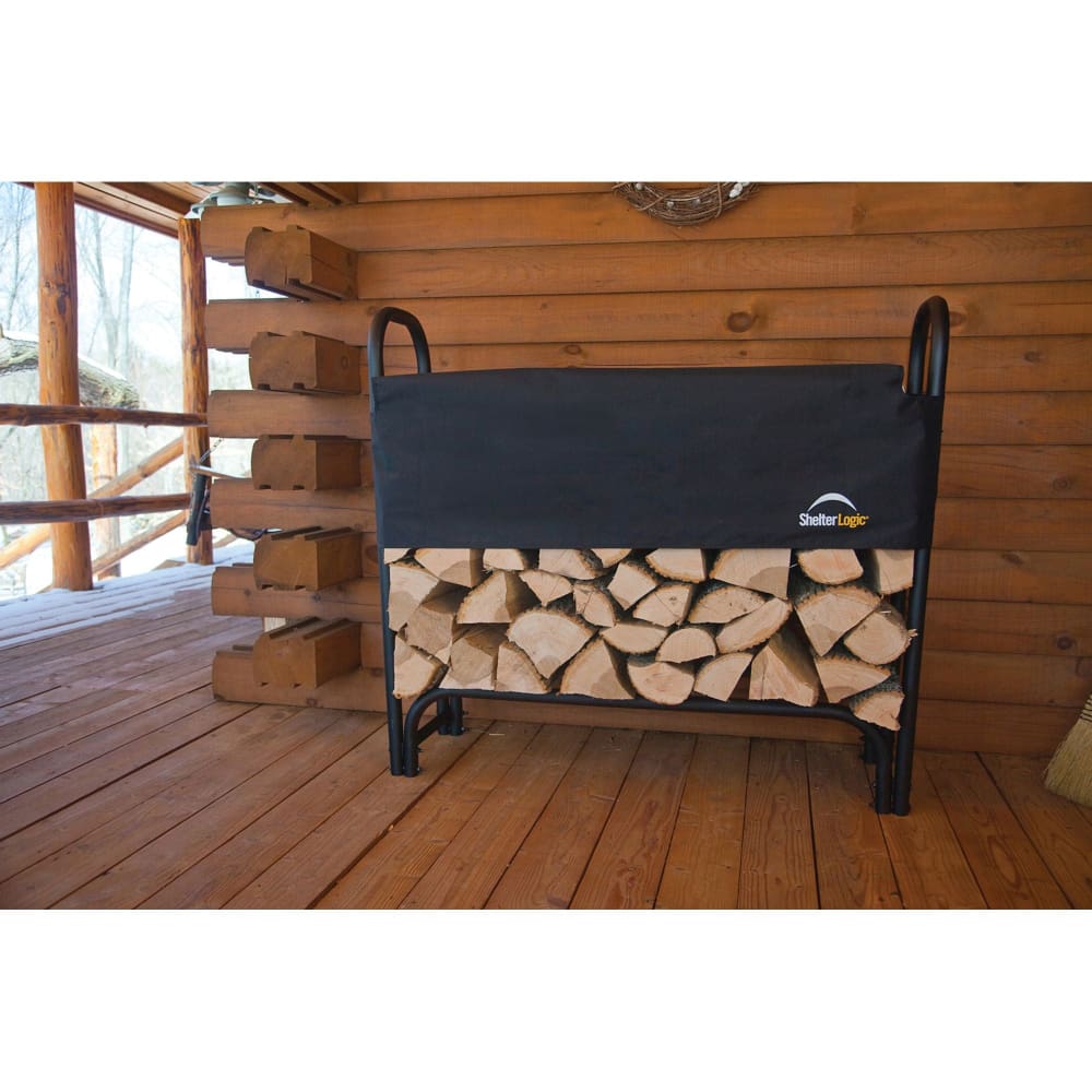 ShelterLogic 4’ Heavy Duty Firewood Rack with Cover - ShelterLogic