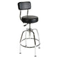 ShopSol Heavy-duty Shop Stool Supports Up To 300 Lb 29 To 34 Seat Height Black Seat/back Chrome Base - Office - ShopSol™