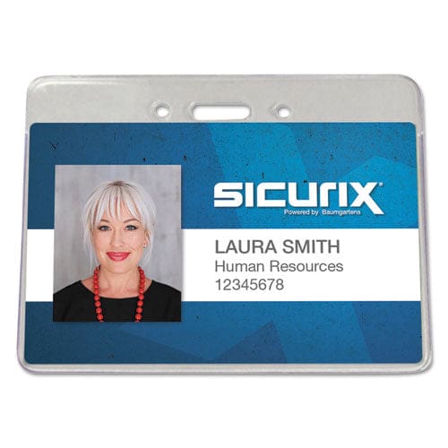 SICURIX Sicurix Proximity Badge Holder Horizontal 4w X 3h Clear 50/pack - Office - SICURIX®