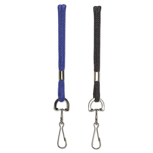 SICURIX Rope Lanyard Metal Hook Fastener 36 Long Nylon Black - Office - SICURIX®