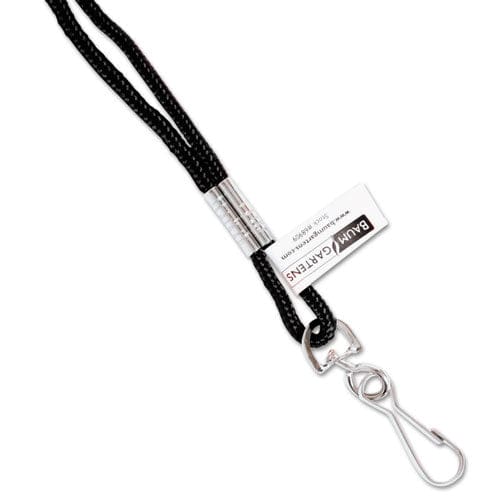 SICURIX Rope Lanyard Metal Hook Fastener 36 Long Nylon Black - Office - SICURIX®
