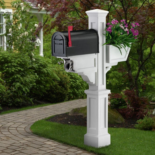 Signature Plus Mail Post - White - Landscaping - Signature