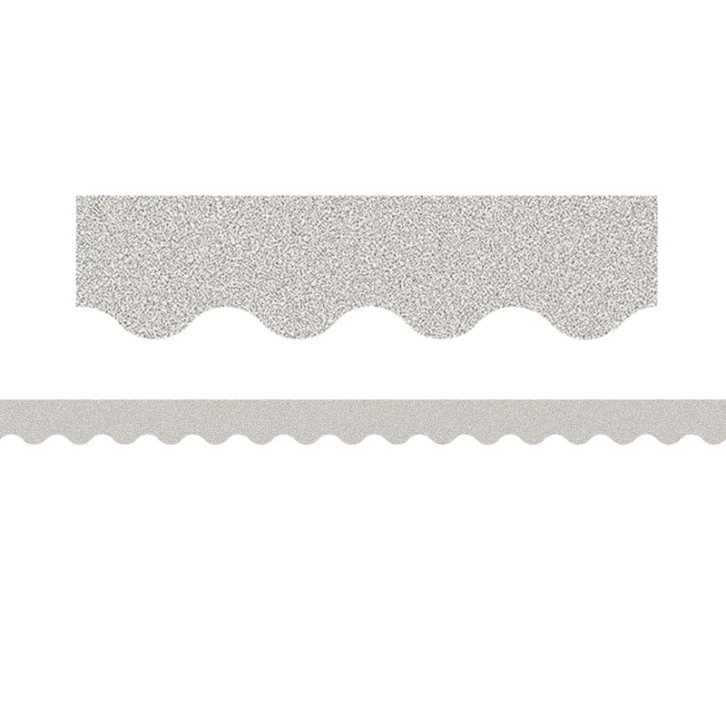 Silver Glitz Scalloped Border Trim (Pack of 10) - Border/Trimmer - Teacher Created Resources