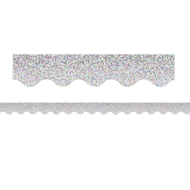 Silver Sparkle Scalloped Border (Pack of 10) - Border/Trimmer - Teacher Created Resources