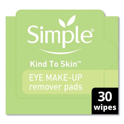 Simple Eye And Skin Care Eye Make-up Remover Pads 30/pack 6 Packs/carton - School Supplies - Simple®