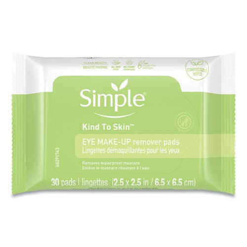 Simple Eye And Skin Care Eye Make-up Remover Pads 30/pack - School Supplies - Simple®