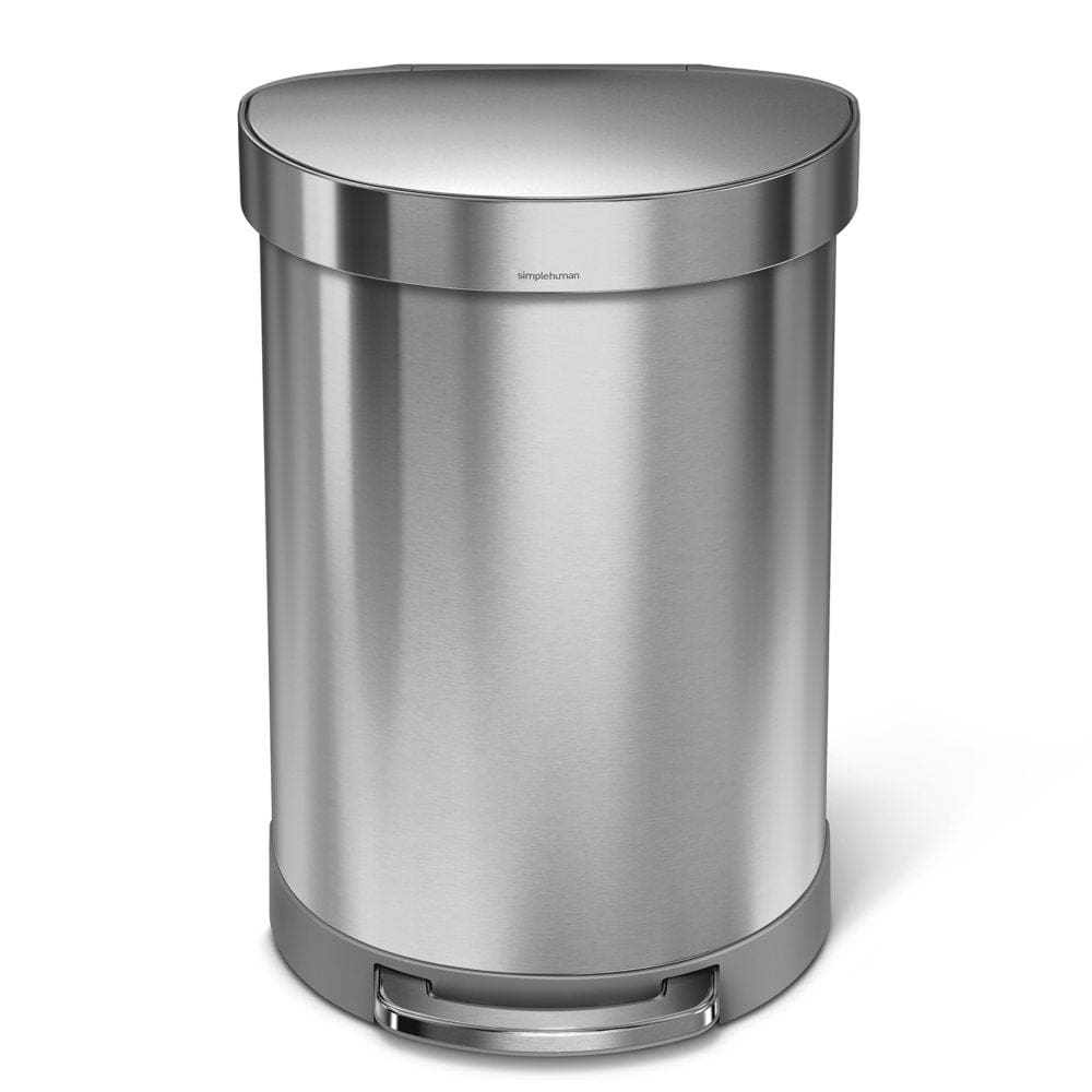 simplehuman 16 Gal Stainless Steel Step Can & Bonus Round Step Can - Commercial Trash Cans & Recycling - simplehuman 16