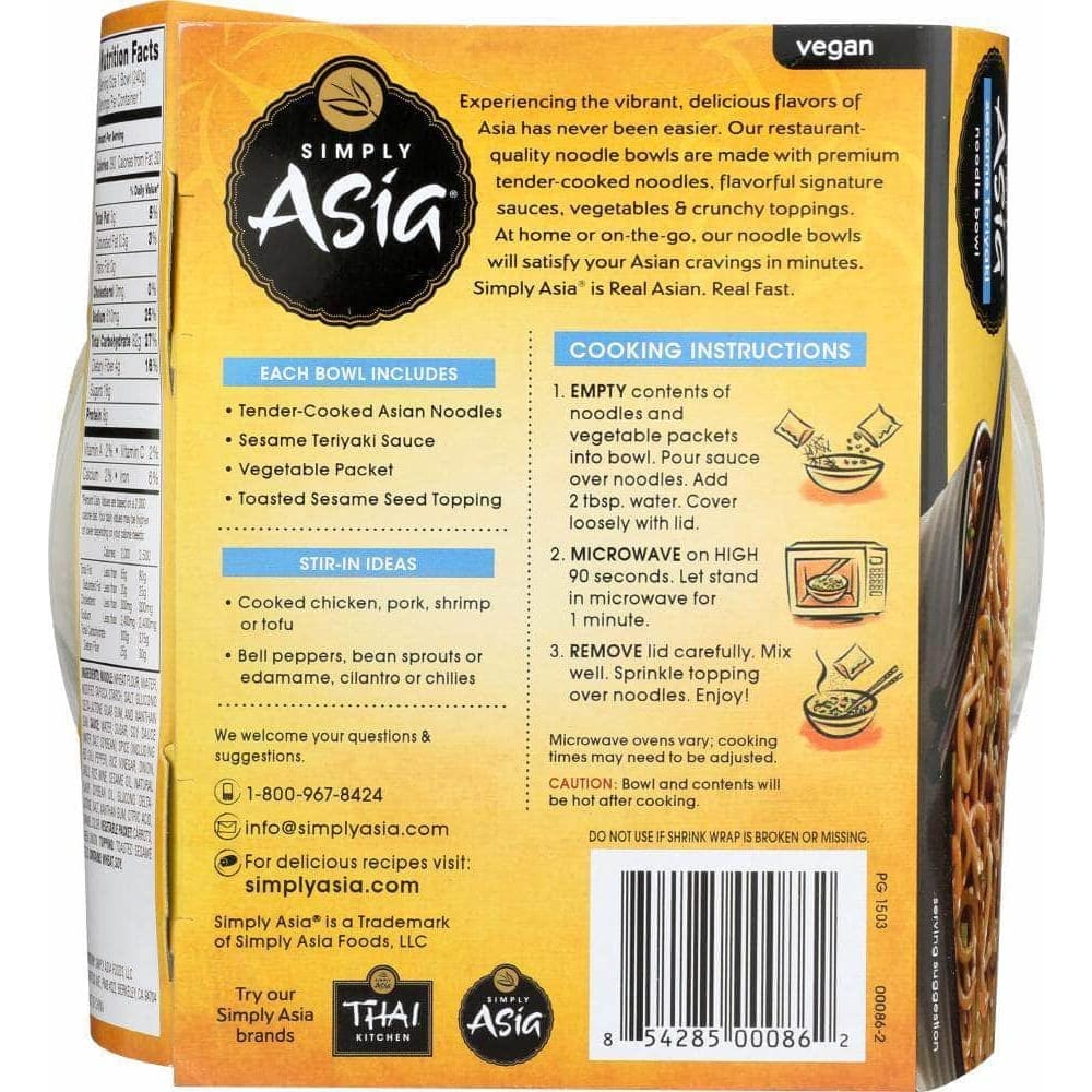 Simply Asia Simply Asia Noodle Bowl Sesame Teriyaki, 8.5 Oz