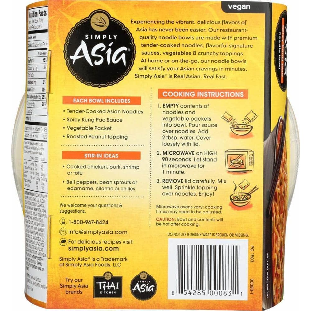 Simply Asia Simply Asia Spicy Kung Pao Noodle Bowl, 8.5 Oz