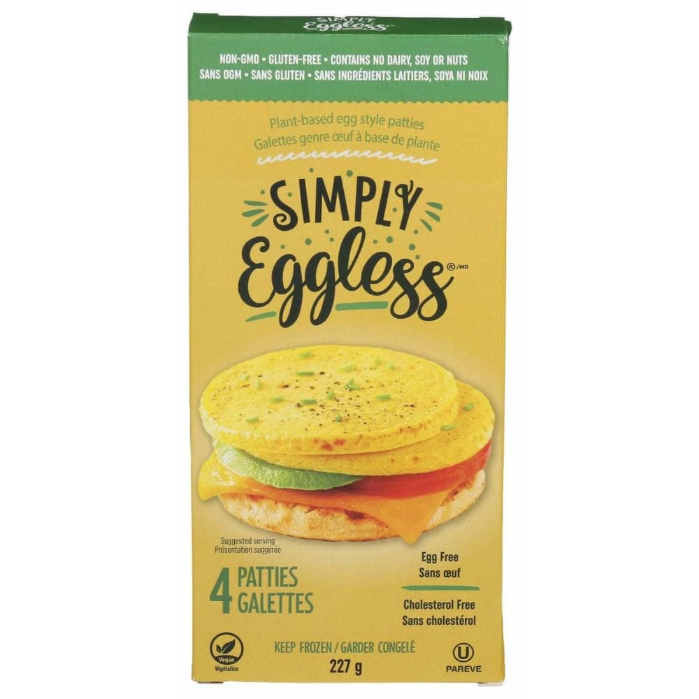 SIMPLY EGGLESS Grocery > Frozen SIMPLY EGGLESS Plant Based Egg Patties, 8 oz
