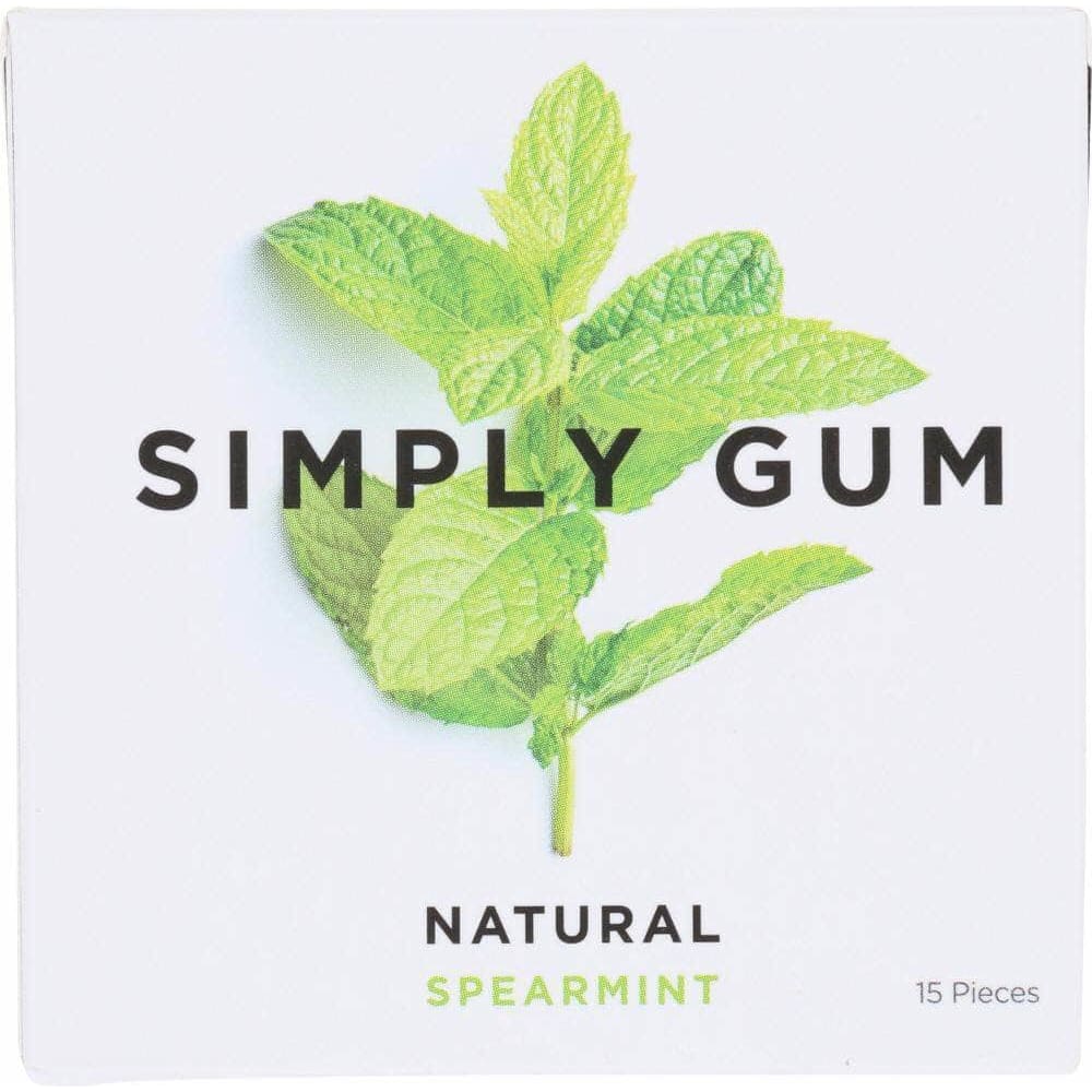 SIMPLYGUM Simply Gum Natural Spearmint Gum, 15 Pc