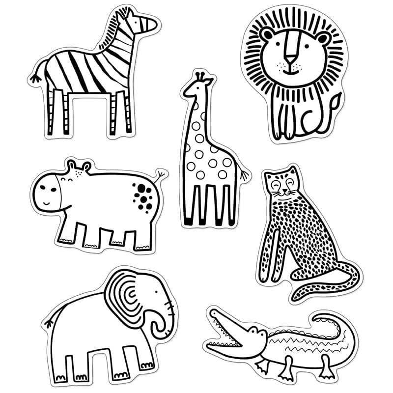 Simply Safari Animals Cut-Outs (Pack of 8) - Accents - Carson Dellosa Education