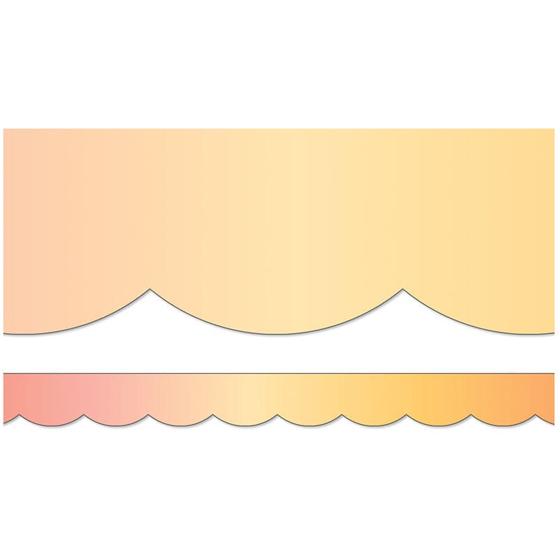 Simply Safari Sunset Scallop Border Schoolgirl Style (Pack of 10) - Border/Trimmer - Carson Dellosa Education