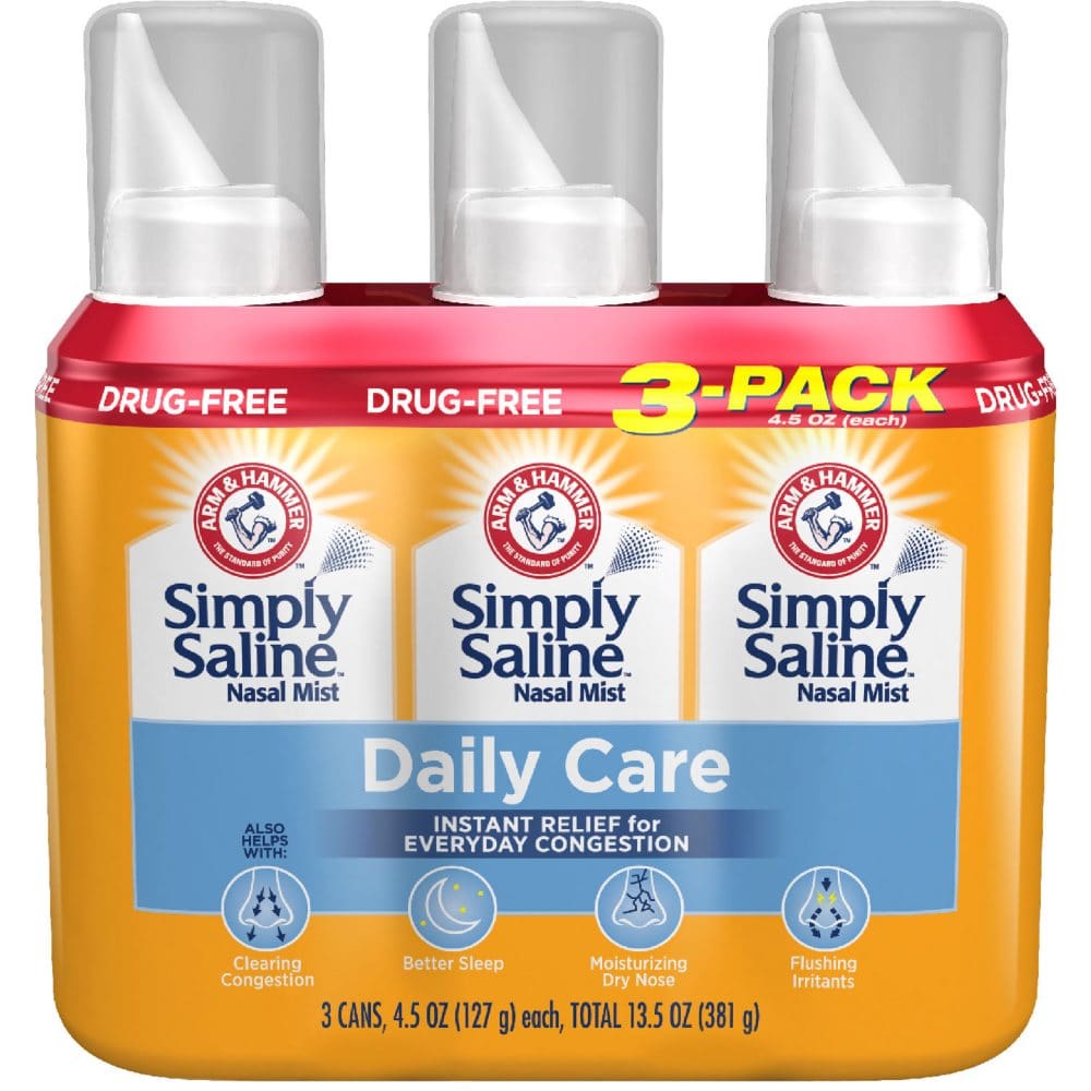 Simply Saline Adult Nasal Mist Daily Care (3 pk. 4.5 oz./pk.) - Allergy & Sinus - Simply Saline