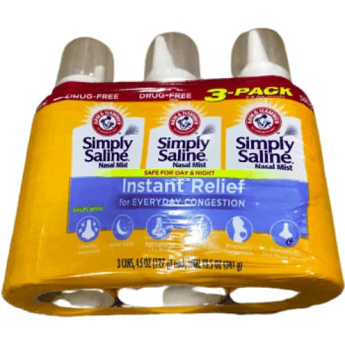 Simply Saline Adult Nasal Spray Mist, Original, Giant Size, 3x 4.5 Oz - ShelHealth.Com