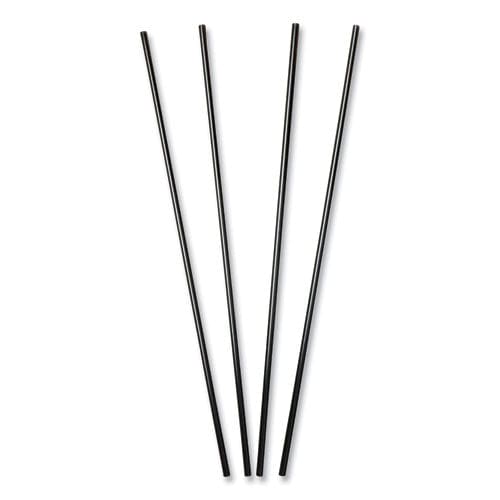Sip Straws 7.5 Plastic Black 10,000/carton - Food Service - AmerCareRoyal®