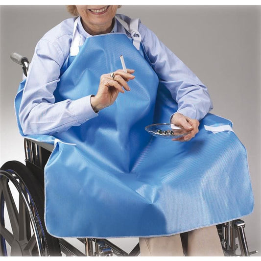SkilCare Wheelchair Smokers Apron Blue - Apparel >> Bibs and Aprons - SkilCare