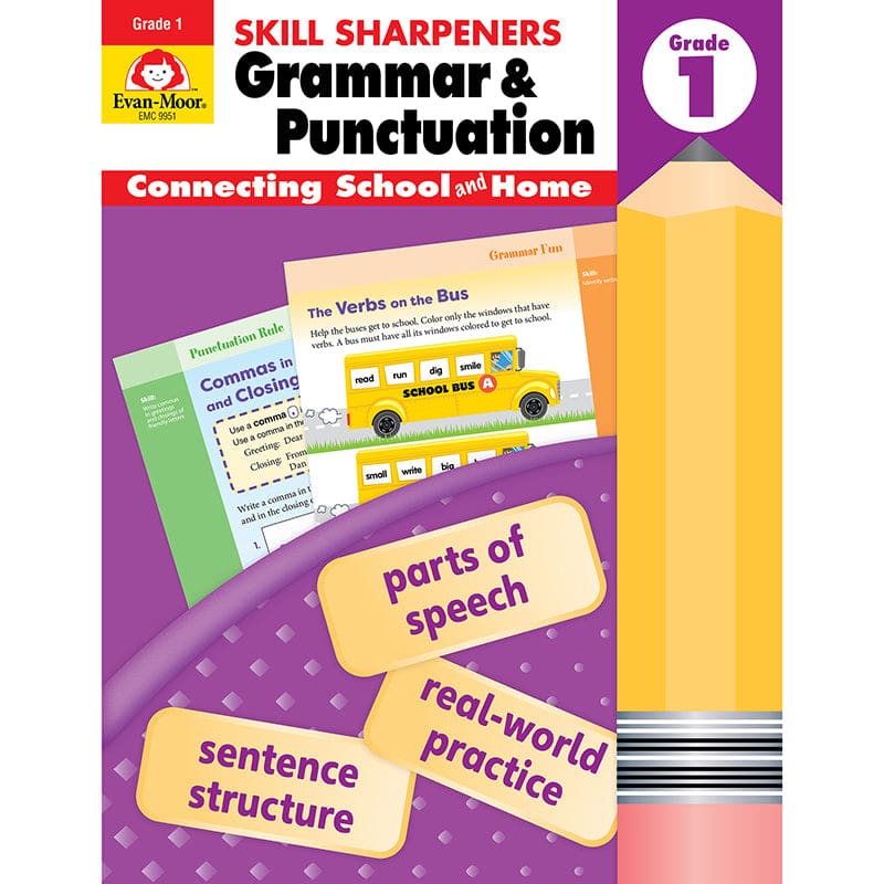 Skill Sharpener Grammar & Punc Gr 1 (Pack of 6) - Grammar Skills - Evan-moor