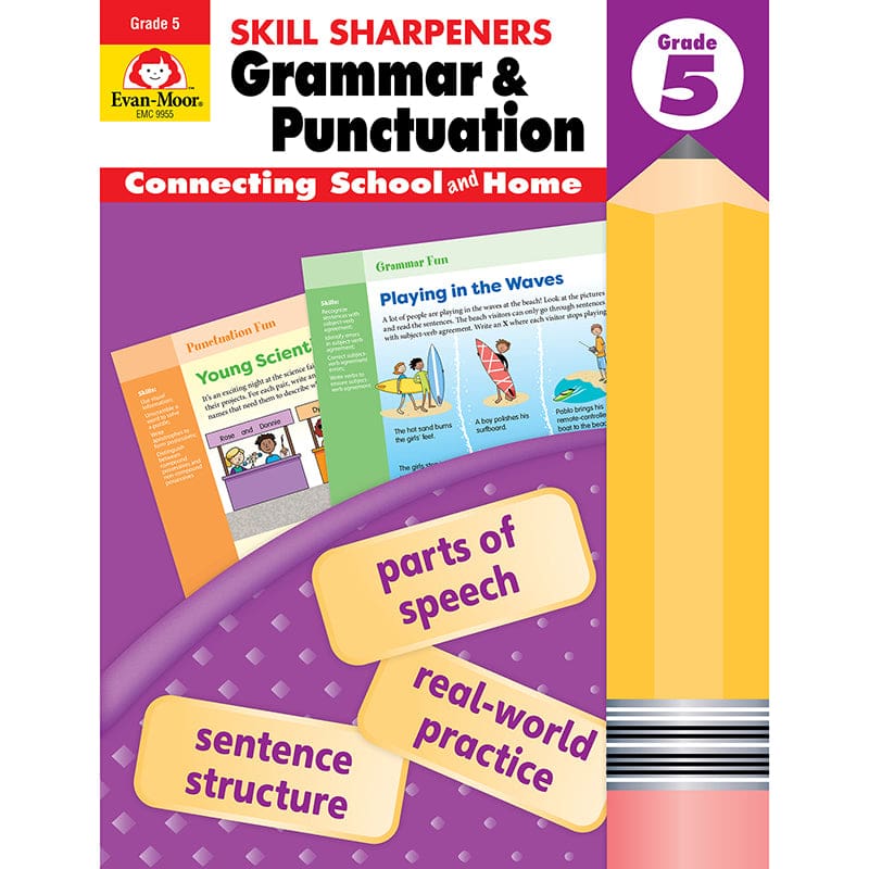 Skill Sharpener Grammar & Punc Gr 5 (Pack of 6) - Grammar Skills - Evan-moor