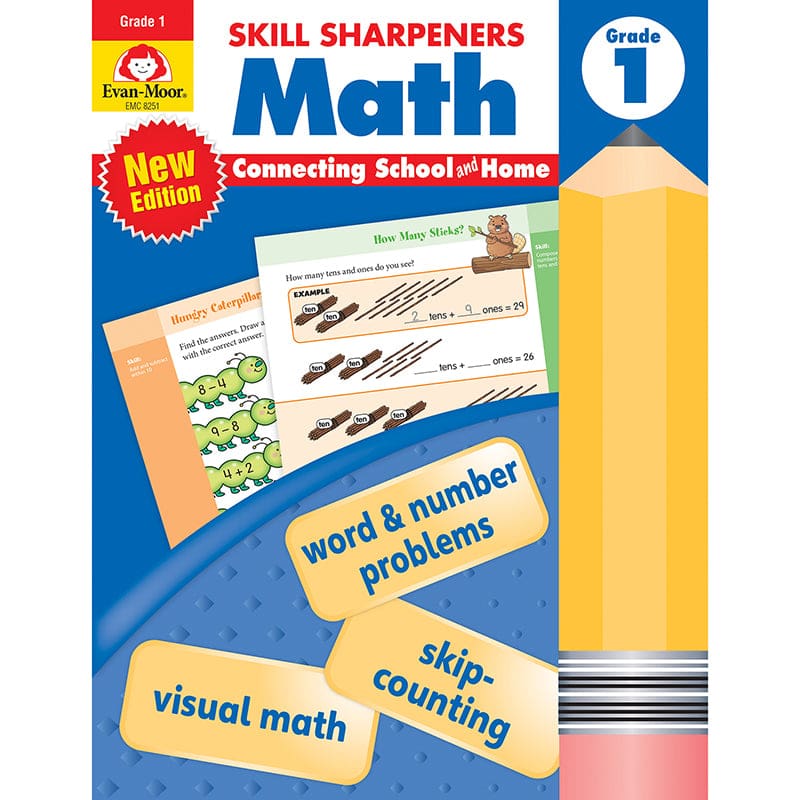 Skill Sharpeners Math Grade 1 (Pack of 6) - Activity Books - Evan-moor