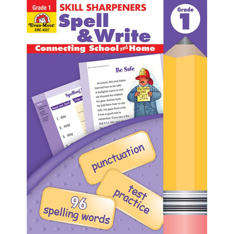 Skill Sharpeners Spell & Write Gr 1 (Pack of 6) - Spelling Skills - Evan-moor