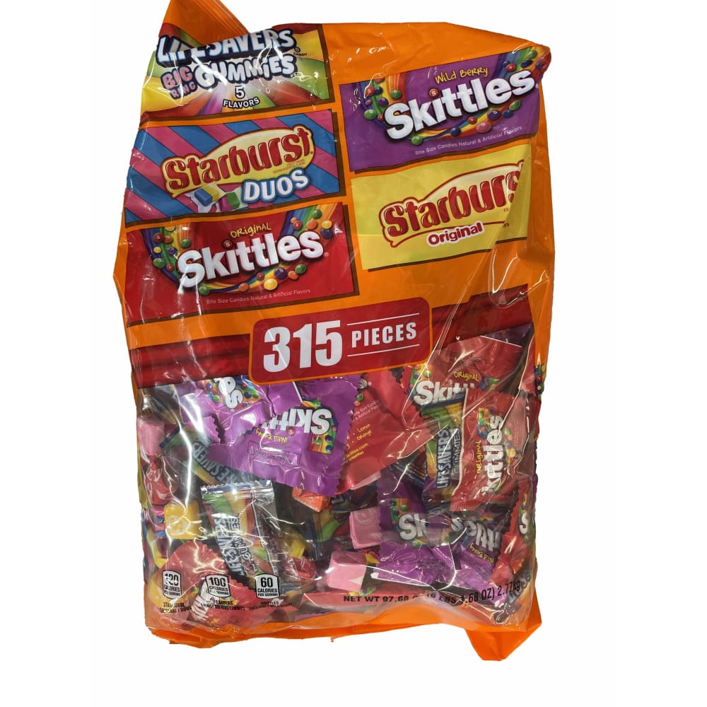 Mars Wrigley Variety Skittles & More Assorted Fun Size Bulk Halloween Candy - 97.68oz/315 Ct