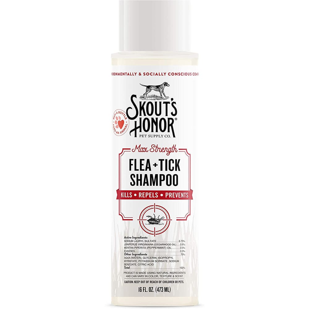 Skouts Honor Dog Shampoo Flea and Tick 16Oz - Pet Supplies - Skouts Honor