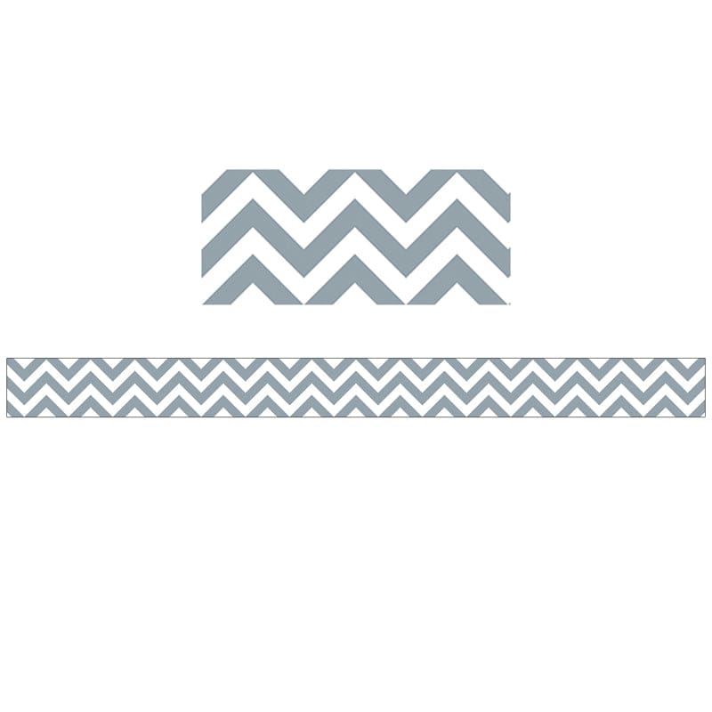 Slate Grey Chevron Border (Pack of 12) - Border/Trimmer - Creative Teaching Press