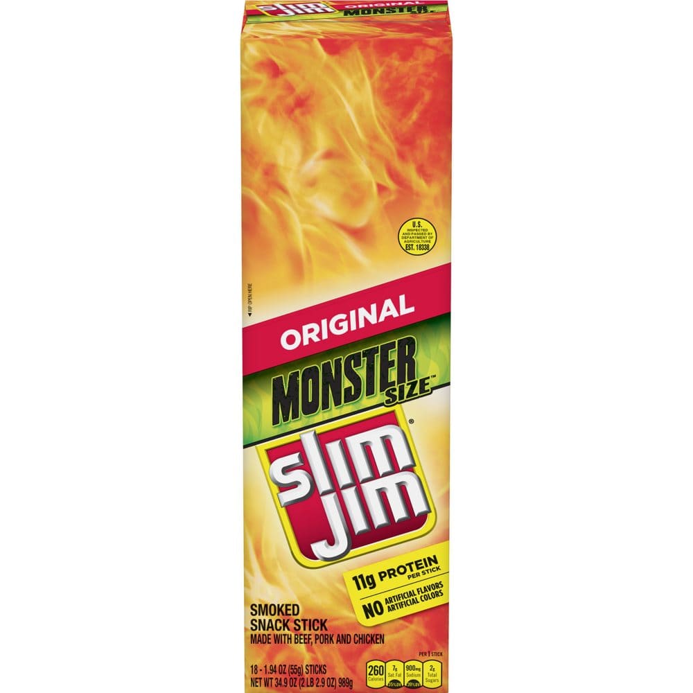 Slim Jim Monster Original (18 ct.) - Bulk Pantry - Slim Jim
