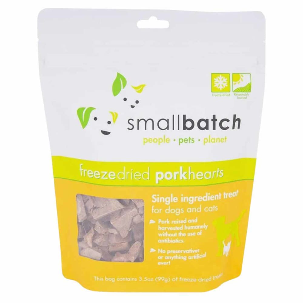 Small Batch Freeze Dried Pork Hearts - 3.5oz. - Pet Supplies - Small Batch