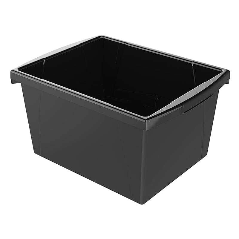 Small Black Classroom Storage Bin (Pack of 6) - Storage Containers - Storex Industries
