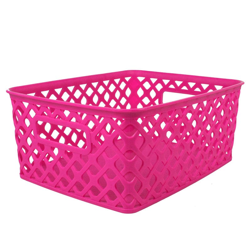 Small Hot Pink Woven Basket (Pack of 8) - Storage Containers - Romanoff Products
