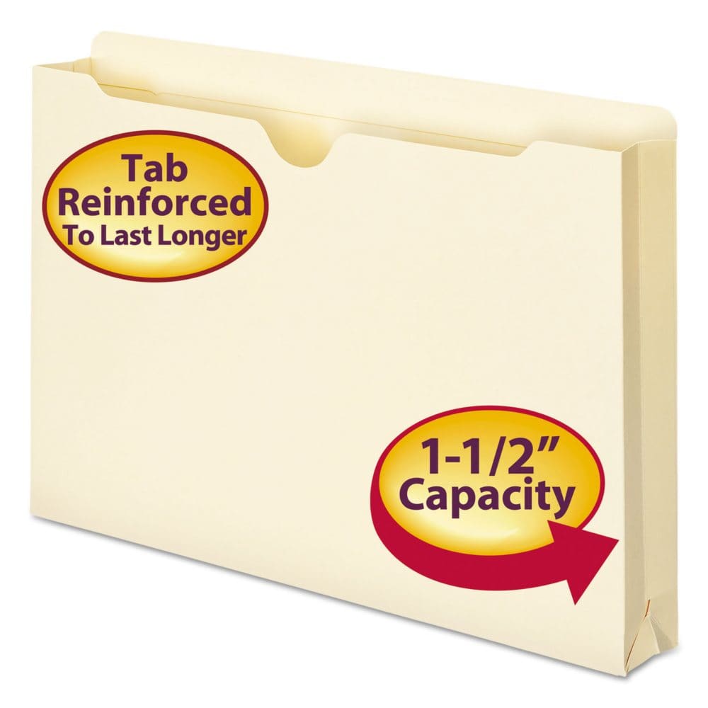 Smead 1 1/2 Expansion File Jackets Legal Manila 50ct. - File Folders - Smead