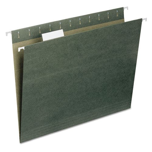Smead 100% Recycled Hanging File Folders Letter Size 1/5-cut Tabs Standard Green 25/box - School Supplies - Smead™