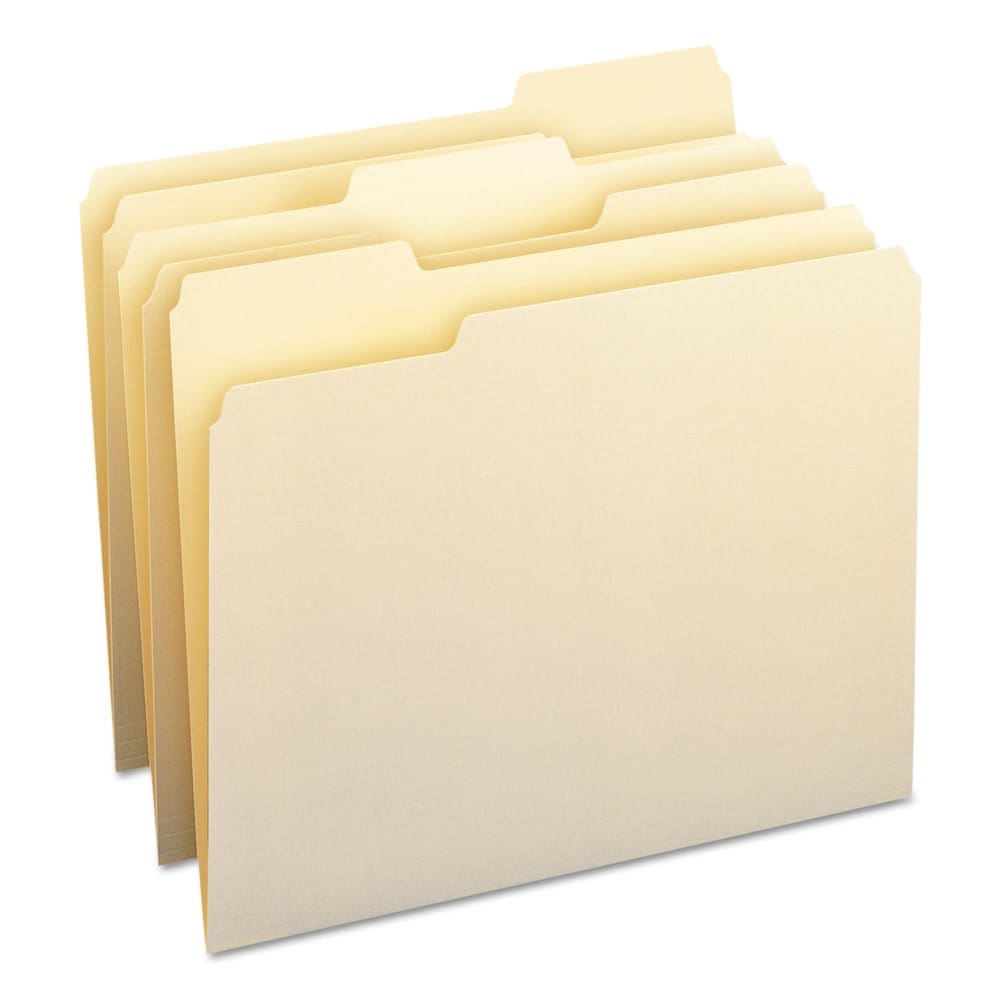 Smead 1/3 Cut Assorted Position Tab File Folders Manila (Letter 100ct.) - File Folders - Smead
